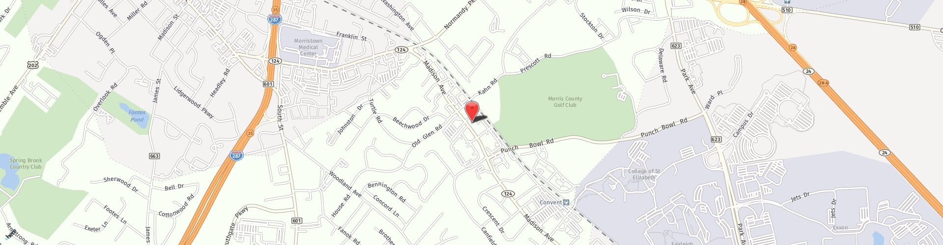 Location Map: 290 Madison Ave, Morristown, New Jersey 07960